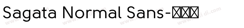 Sagata Normal Sans字体转换
